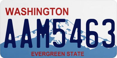 WA license plate AAM5463