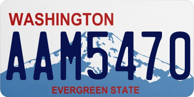 WA license plate AAM5470