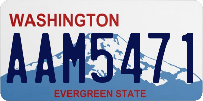 WA license plate AAM5471