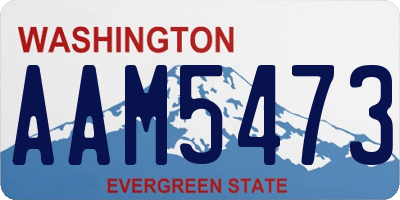 WA license plate AAM5473