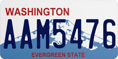 WA license plate AAM5476