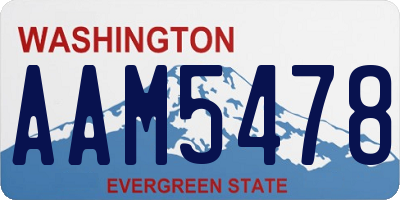WA license plate AAM5478