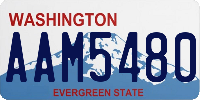 WA license plate AAM5480