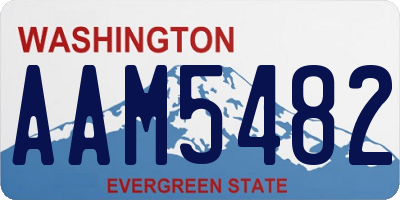 WA license plate AAM5482
