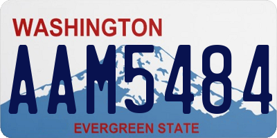 WA license plate AAM5484