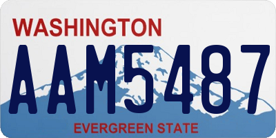 WA license plate AAM5487