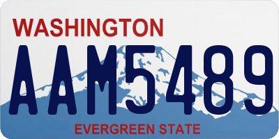 WA license plate AAM5489