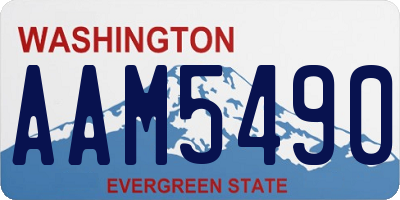 WA license plate AAM5490