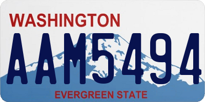 WA license plate AAM5494