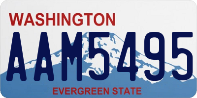 WA license plate AAM5495