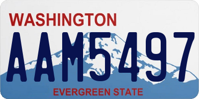 WA license plate AAM5497