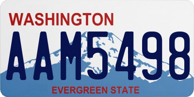 WA license plate AAM5498