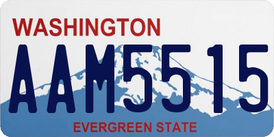 WA license plate AAM5515