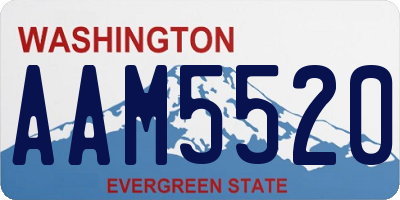 WA license plate AAM5520