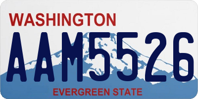 WA license plate AAM5526