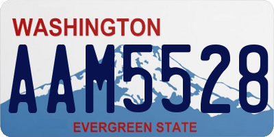 WA license plate AAM5528