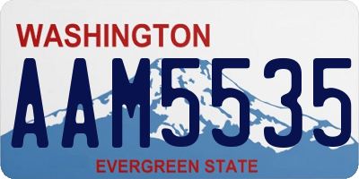 WA license plate AAM5535