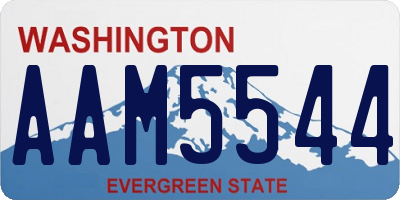 WA license plate AAM5544