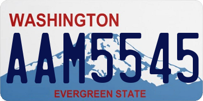 WA license plate AAM5545