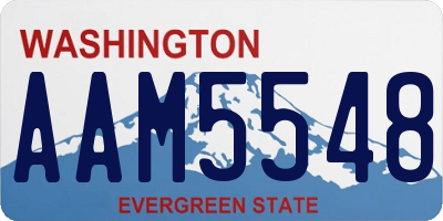 WA license plate AAM5548