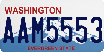 WA license plate AAM5553