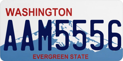 WA license plate AAM5556