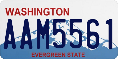 WA license plate AAM5561