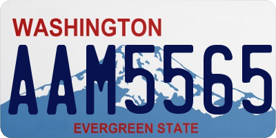 WA license plate AAM5565
