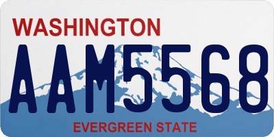 WA license plate AAM5568