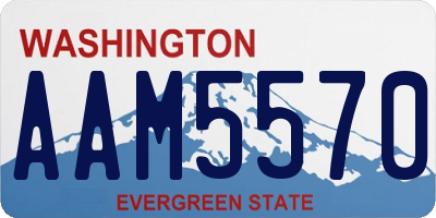WA license plate AAM5570