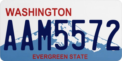WA license plate AAM5572