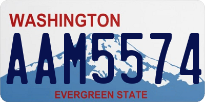 WA license plate AAM5574