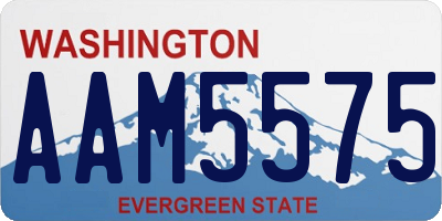 WA license plate AAM5575