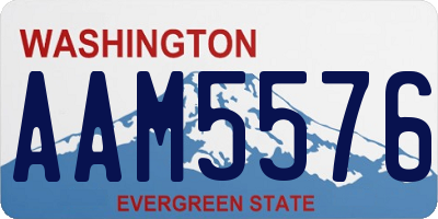 WA license plate AAM5576