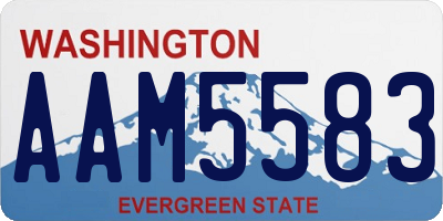 WA license plate AAM5583