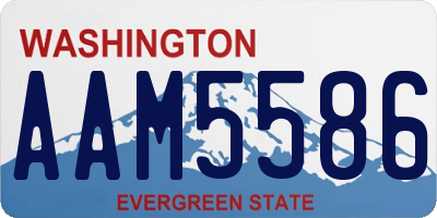 WA license plate AAM5586
