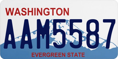 WA license plate AAM5587