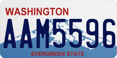 WA license plate AAM5596