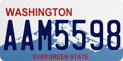 WA license plate AAM5598