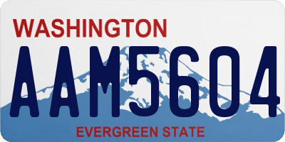 WA license plate AAM5604