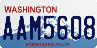WA license plate AAM5608