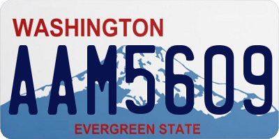 WA license plate AAM5609