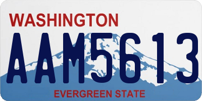 WA license plate AAM5613
