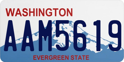 WA license plate AAM5619