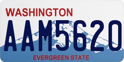 WA license plate AAM5620