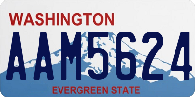 WA license plate AAM5624