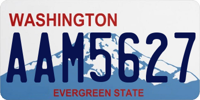 WA license plate AAM5627