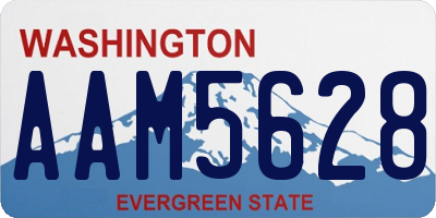 WA license plate AAM5628