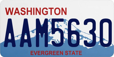 WA license plate AAM5630