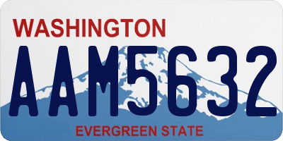 WA license plate AAM5632